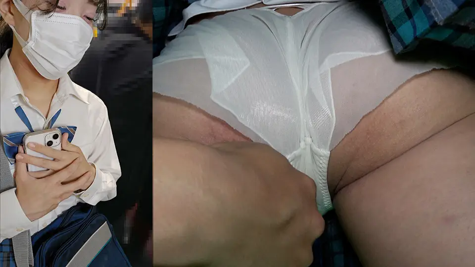 周囲の乗客がいるにも関わらず助けを呼べない状況と魔の手の快感に浸る美人K