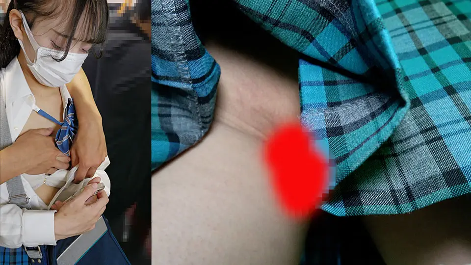 周囲の乗客がいるにも関わらず助けを呼べない状況と魔の手の快感に浸る美人K