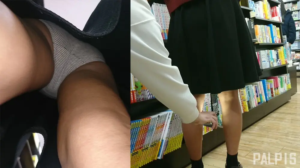 可愛い文学少女をめくりまくってパシャリ