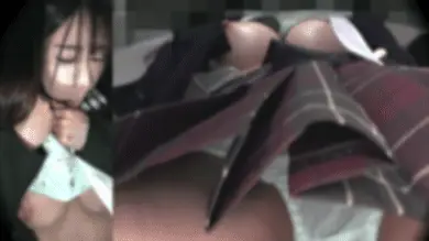 【電車窃触】神乳Hカップお嬢様くびれ爆乳J●は乳首と乳輪もデカく揉み応え抜群 パイパンスケベ膣に強引手淫