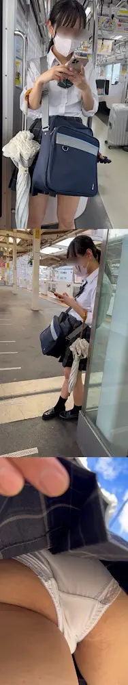 神風！丸見え！2日分収録！紺チェック逆さ撮りしました⑧