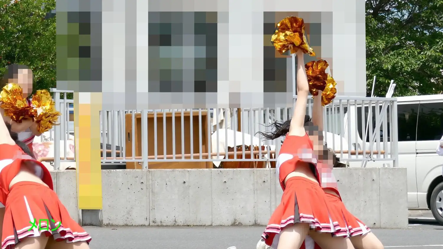 祭りだチア vol.110 【4K】 V字開脚 これは見逃せない、ほぼ180度の開脚!そして下から白ブラも! Kチアダンス