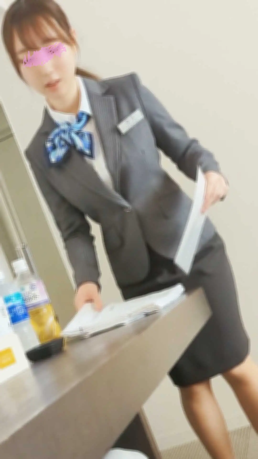 ［独自入手38］ホテルウーマン3P・タイトスカート美尻コンシェルジュ（S県Tグループホテル〇×橋）