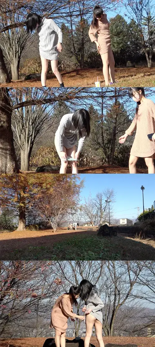 (31日まで顔出し！)38ニットワンピでまさかのノーパンおまたぱっかん！おま○こ丸出し丸見え見放題！！