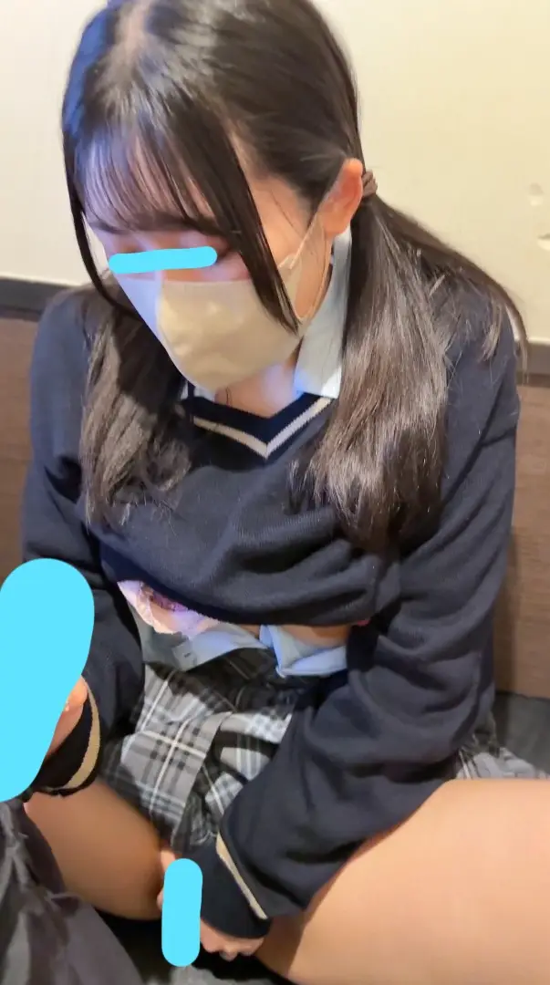 【現役JKにオナサポ交渉26】「は、恥ずかしい//」顔を真っ赤にしながらオナニーサポートしてくれる巨乳ちゃん→目の前でくちゅオナ