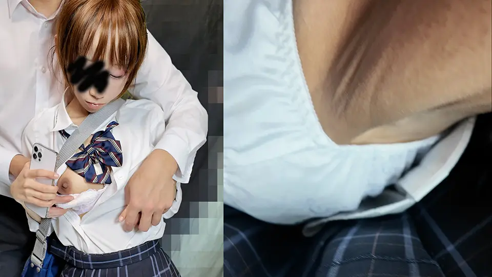 暴れる淫手に諦めムードでヨガる細身ギャルアナル丸見え 補助画像 3