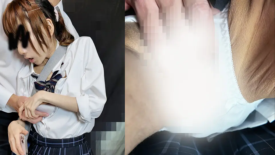 暴れる淫手に諦めムードでヨガる細身ギャルアナル丸見え 補助画像 4