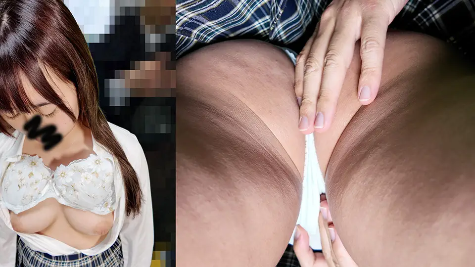 Fカップ童顔制服女子車内羞恥猥触 補助画像 4
