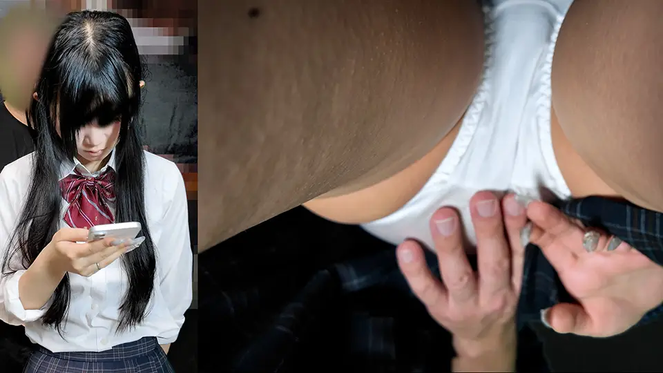 電車内で痴手から抗うも振り切られて秘部を弄ばれる美少女k