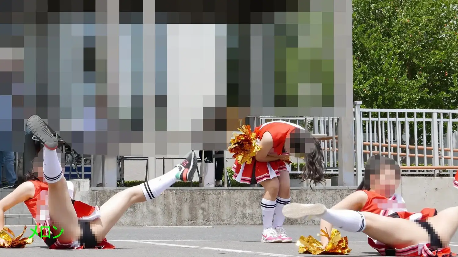 祭りだチア vol.110 【4K】 V字開脚 これは見逃せない、ほぼ180度の開脚!そして下から白ブラも! Kチアダンス