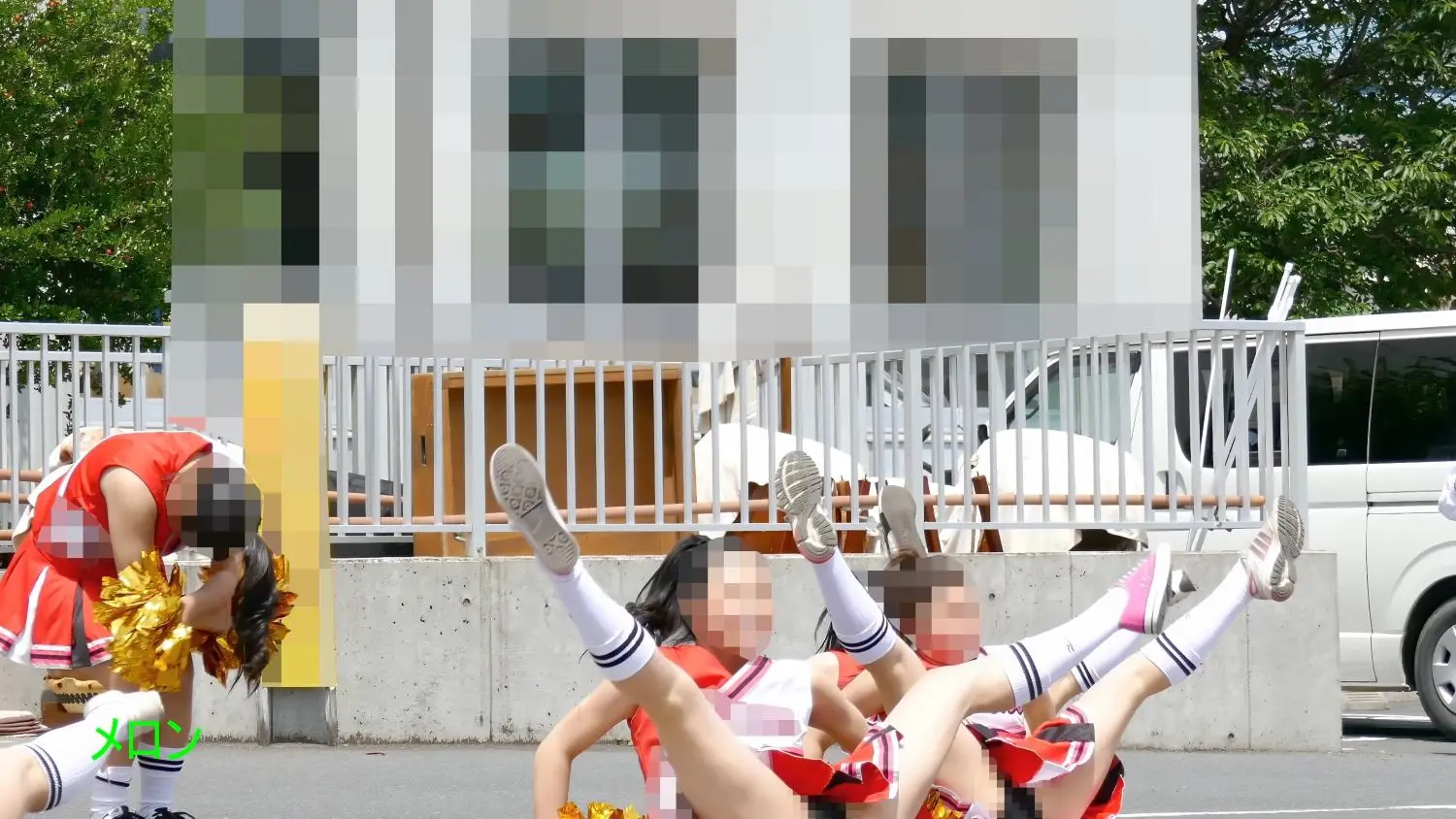 祭りだチア vol.110 【4K】 V字開脚 これは見逃せない、ほぼ180度の開脚!そして下から白ブラも! Kチアダンス