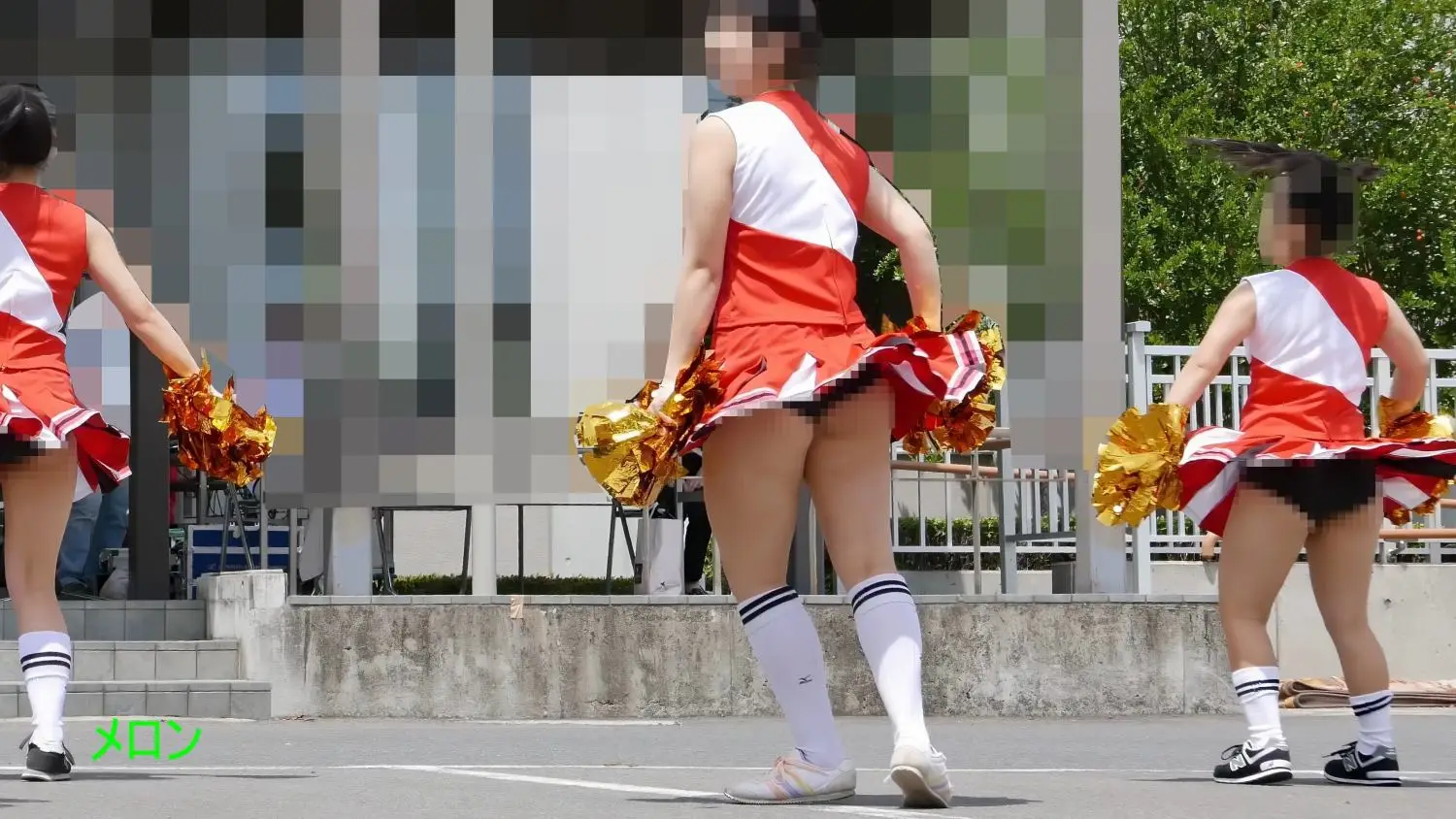 祭りだチア vol.110 【4K】 V字開脚 これは見逃せない、ほぼ180度の開脚!そして下から白ブラも! Kチアダンス