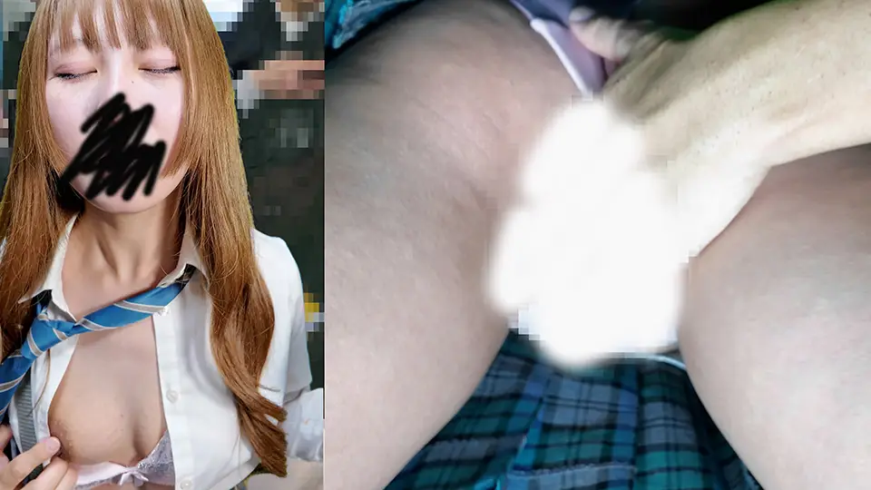 満員電車内で長時間に及ぶ暴れる手淫に青チェ悶絶