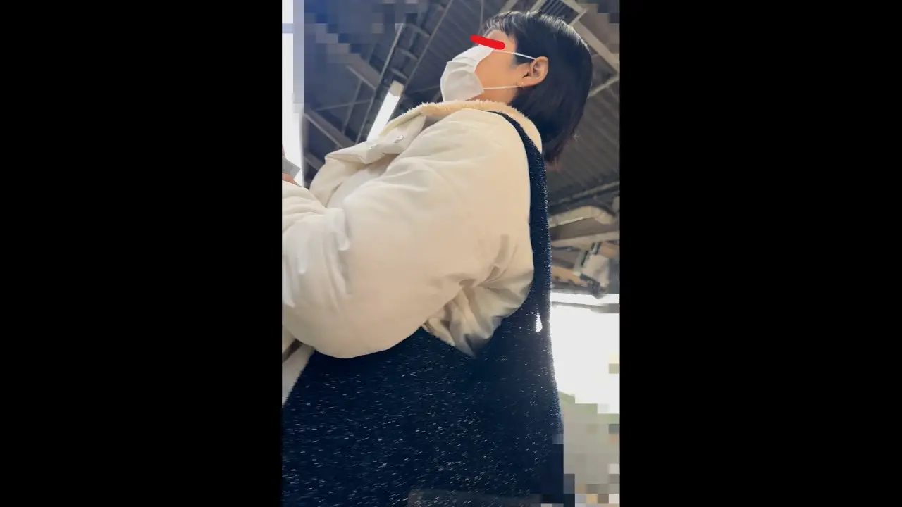 [乗車記録161/清楚系美人Aランク]丸の内OLレ●ナ･･･？タイトニットの剛毛マスク美人。